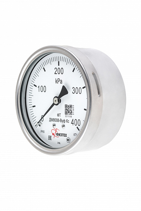Вакуумметры, мановакуумметры, манометры виброустойчивые коррозионностойкие ДВ8008-ВУф Кс, ДА8008-ВУф Кс, ДМ8008-ВУф Кс SG - 3