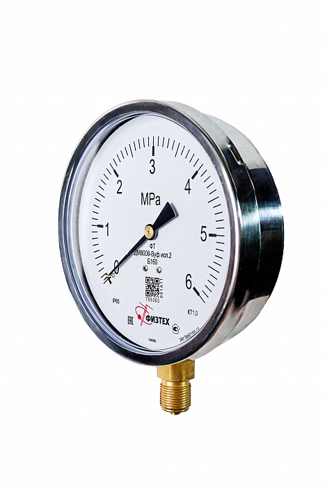 Вакуумметры, мановакуумметры, манометры виброустойчивые ДВ8008-ВУф, ДА8008-ВУф, ДМ8008-ВУф исп 2 Б160 - 2