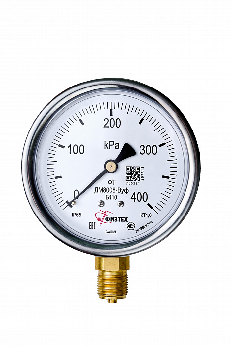 Вакуумметры, мановакуумметры, манометры виброустойчивые ДВ8008-ВУф, ДА8008-ВУф, ДМ8008-ВУф Б110 - 1